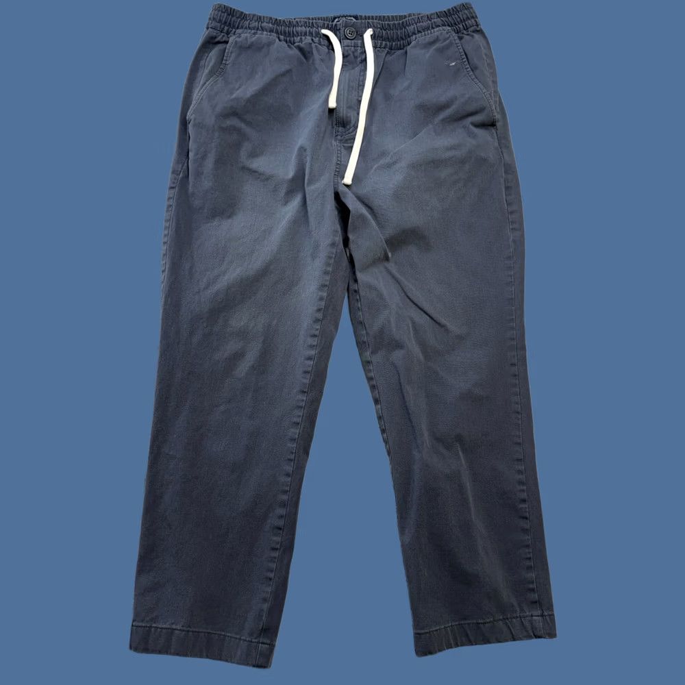 J.Crew J.CREW Dock Pants Slim Regular 30x24 Blue Corduroy Elastic Waist Drawstring Front Flat Front Pocket N/A Size US 31 - 1 Thumbnail