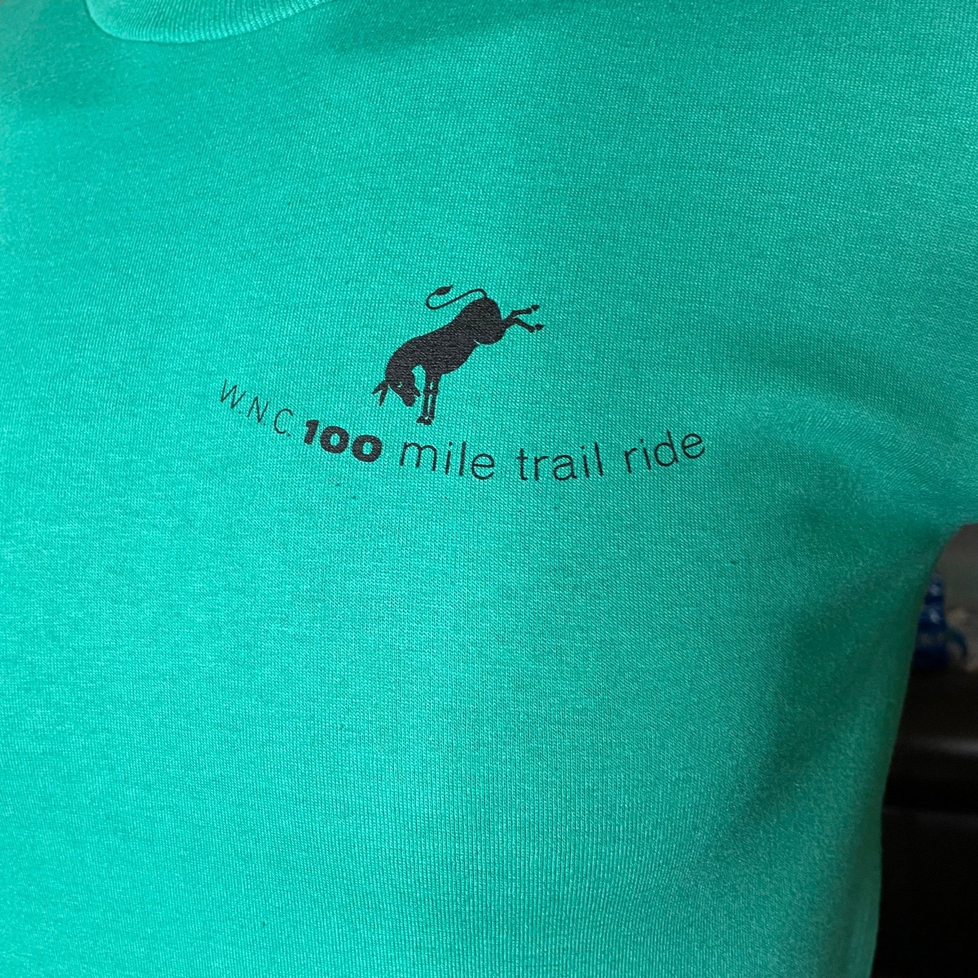 Other Mens T Shirt WNC 100 Mile Trail Ride Hoofprints Event Green Size US M / EU 48-50 / 2 - 3 Thumbnail