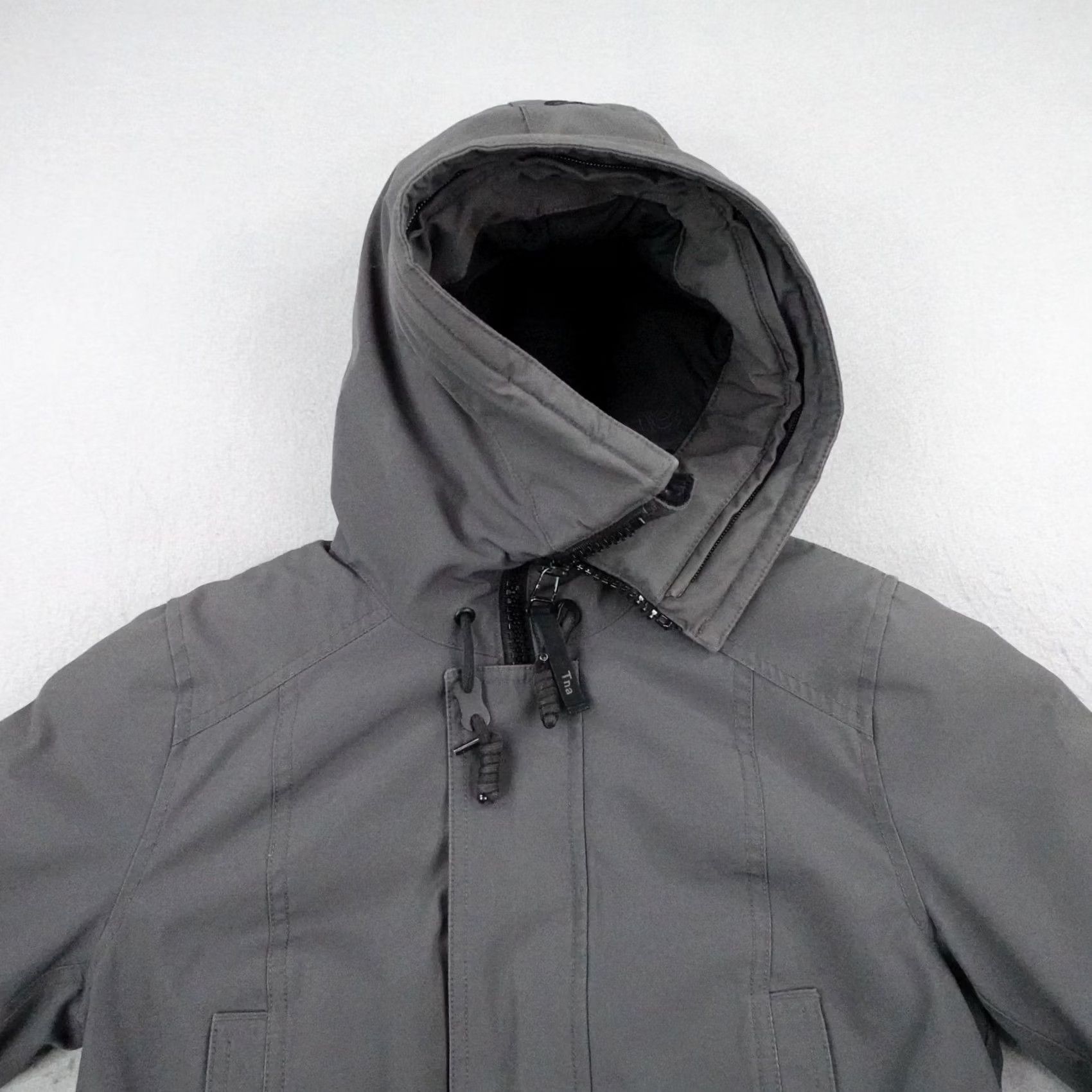 TNA TNA Bancroft Jacket Womens Small Gray Puffer Coat Goose Down Long Parka Size S / US 4 / IT 40 - 2 Thumbnail