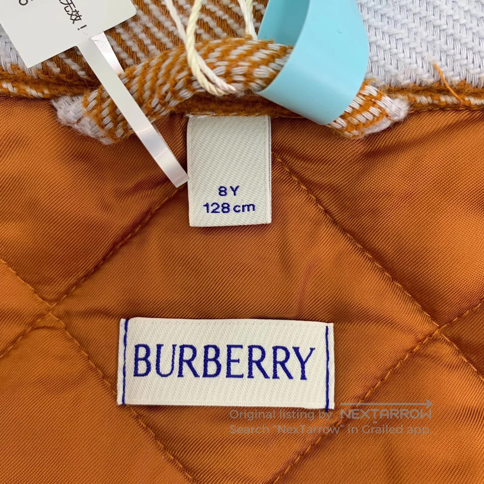 Burberry Burberry size 8y Brown Plaid Cotton Collar Zip Long Sleeve Size US M / EU 48-50 / 2 - 5 Thumbnail