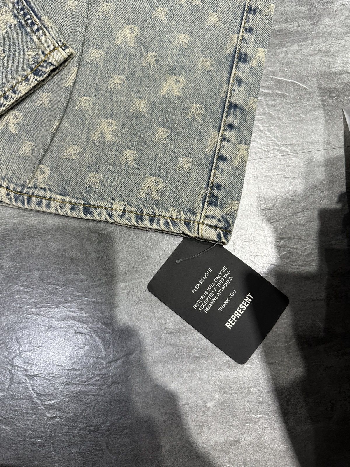 Represent Clo. Represent R3 Monogram Baggy Denim - Stone Wash Size US 30 / EU 46 - 5 Thumbnail
