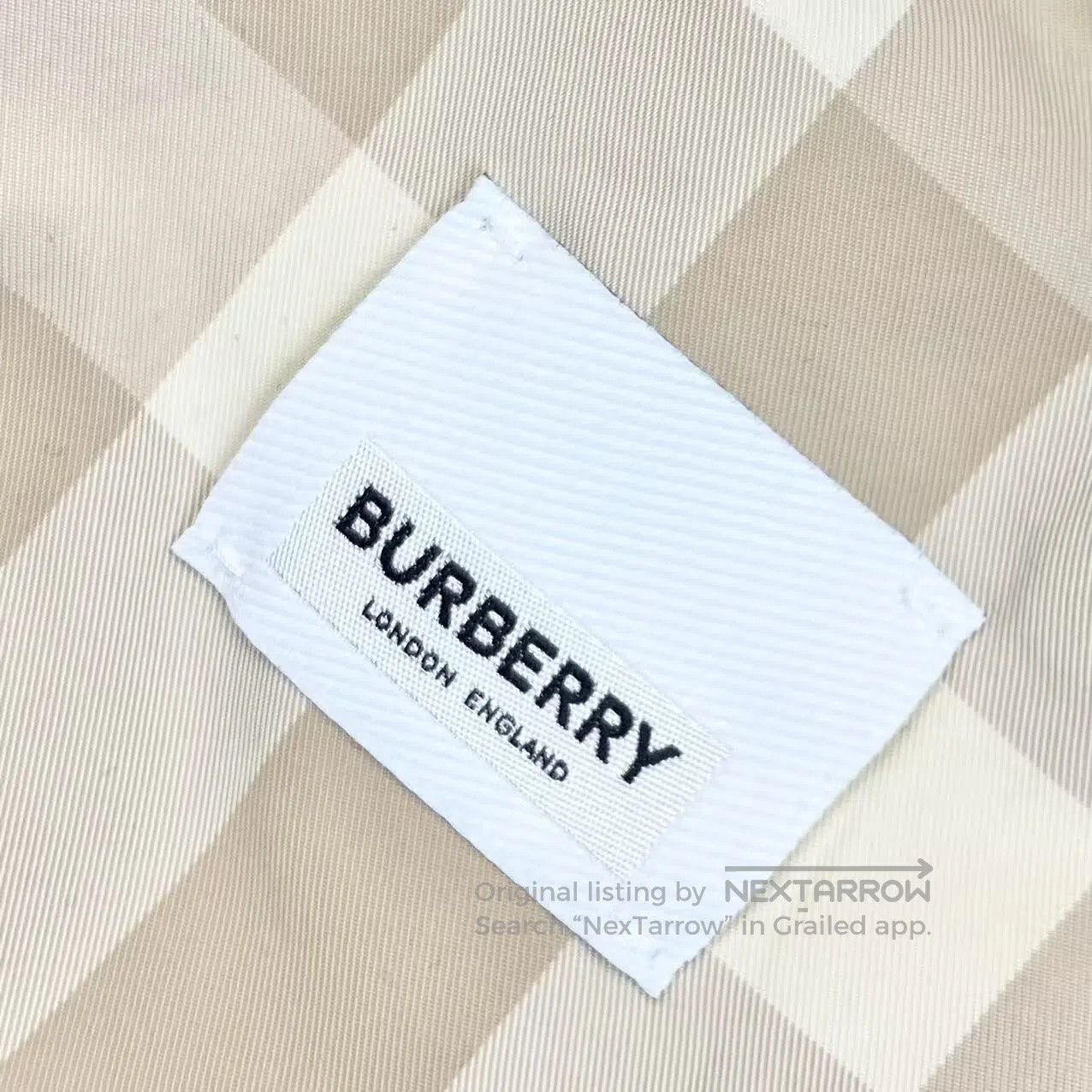 Burberry Burberry 23SS milk tea plaid turtleneck trench coat| Size XS / US 0-2 / IT 36-38 - 4 Thumbnail