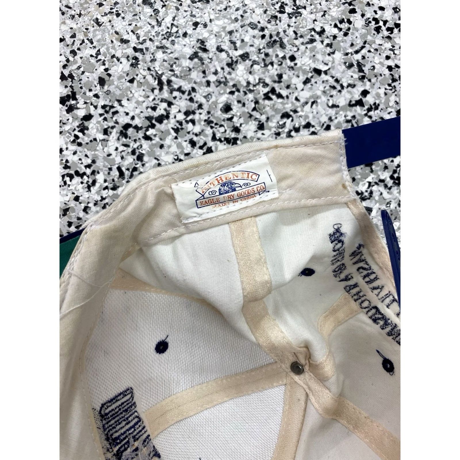 Vintage VINTAGE Eagle Dry Goods Hat Snapback Men One Size Blue White Nashville Studio B Home of a thousand Hits Boys? Mens Size ONE SIZE - 5 Thumbnail