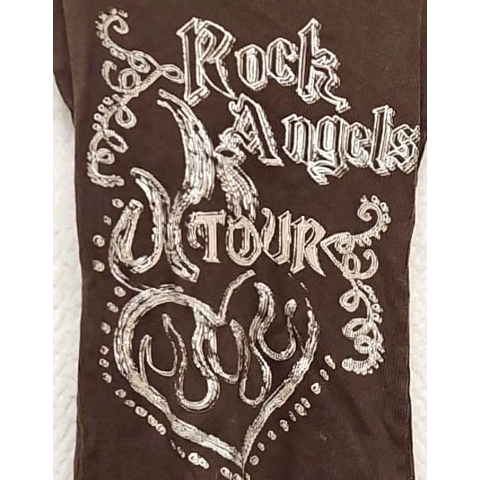 CHOCOOLATE Y2K Chocolate Brown Ribbed Graphic Tank Rock Grunge Angel Self Esteem Scoop Neck Sleeveless Pullover M Juniors Women Tank Brown Angel Mens Girls Women Size M / US 6-8 / IT 42-44 - 2 Thumbnail