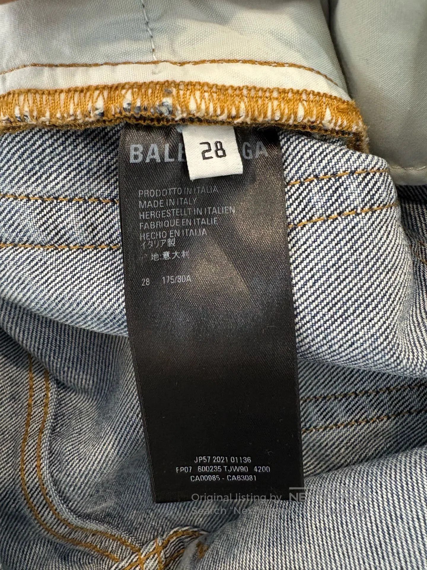 Balenciaga Balenciaga Logo Washed Jeans. Size 28" / US 6 / IT 42 - 5 Thumbnail
