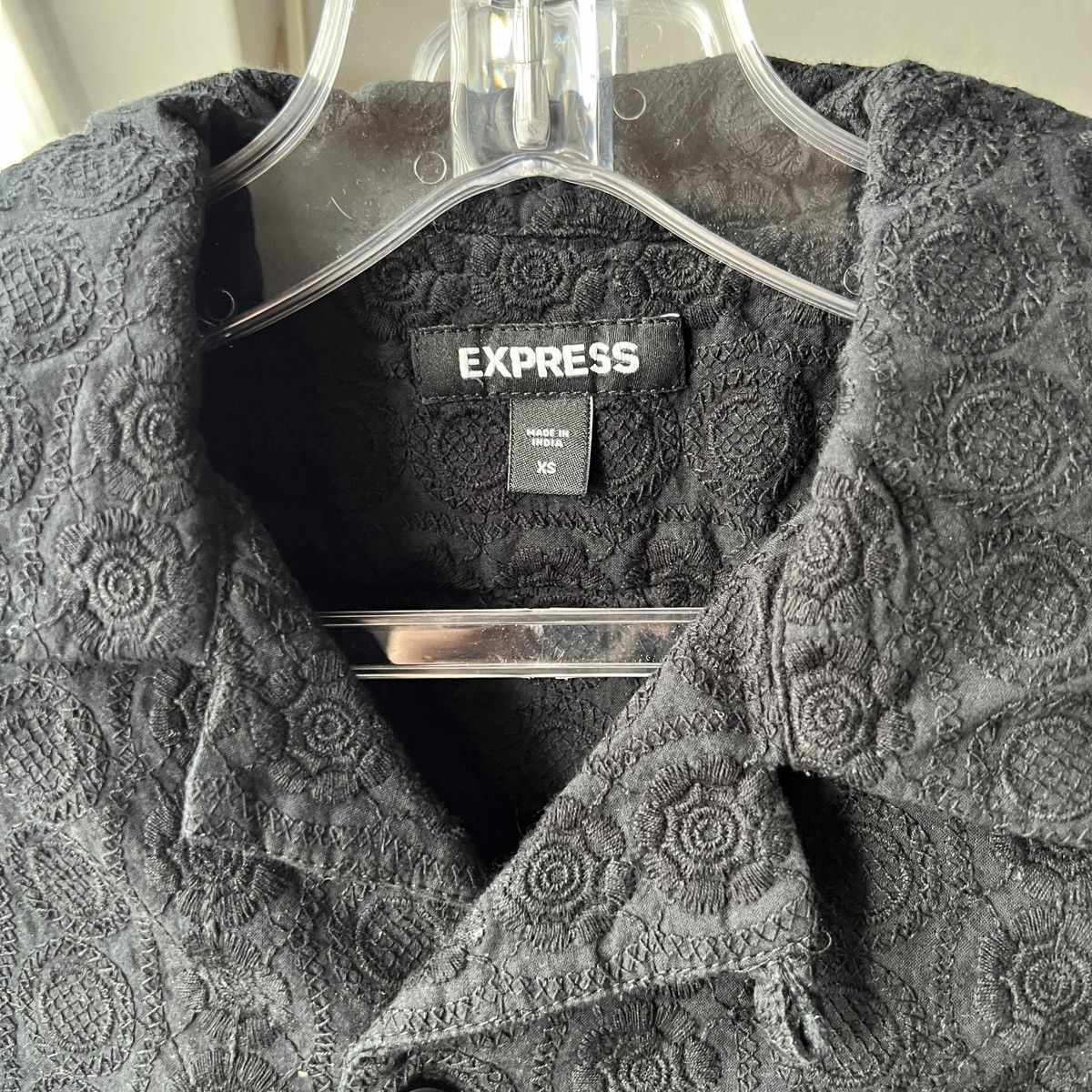 Express Express embroidered Black shirt Size US XS / EU 42 / 0 - 5 Thumbnail