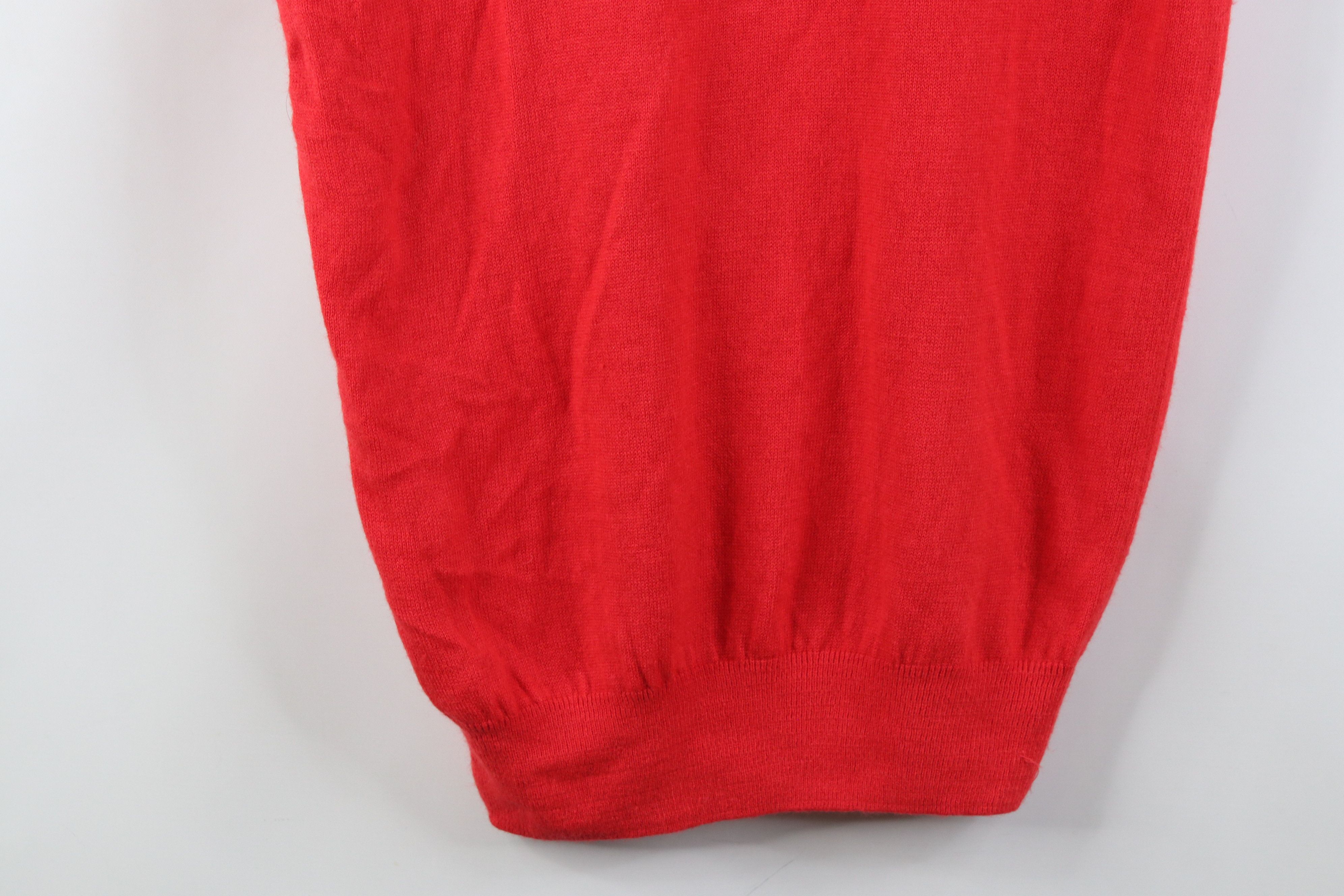 Vintage Deadstock Vintage 70s Soft Knit V-Neck Sweater Vest Red Size M / US 6-8 / IT 42-44 - 11 Thumbnail