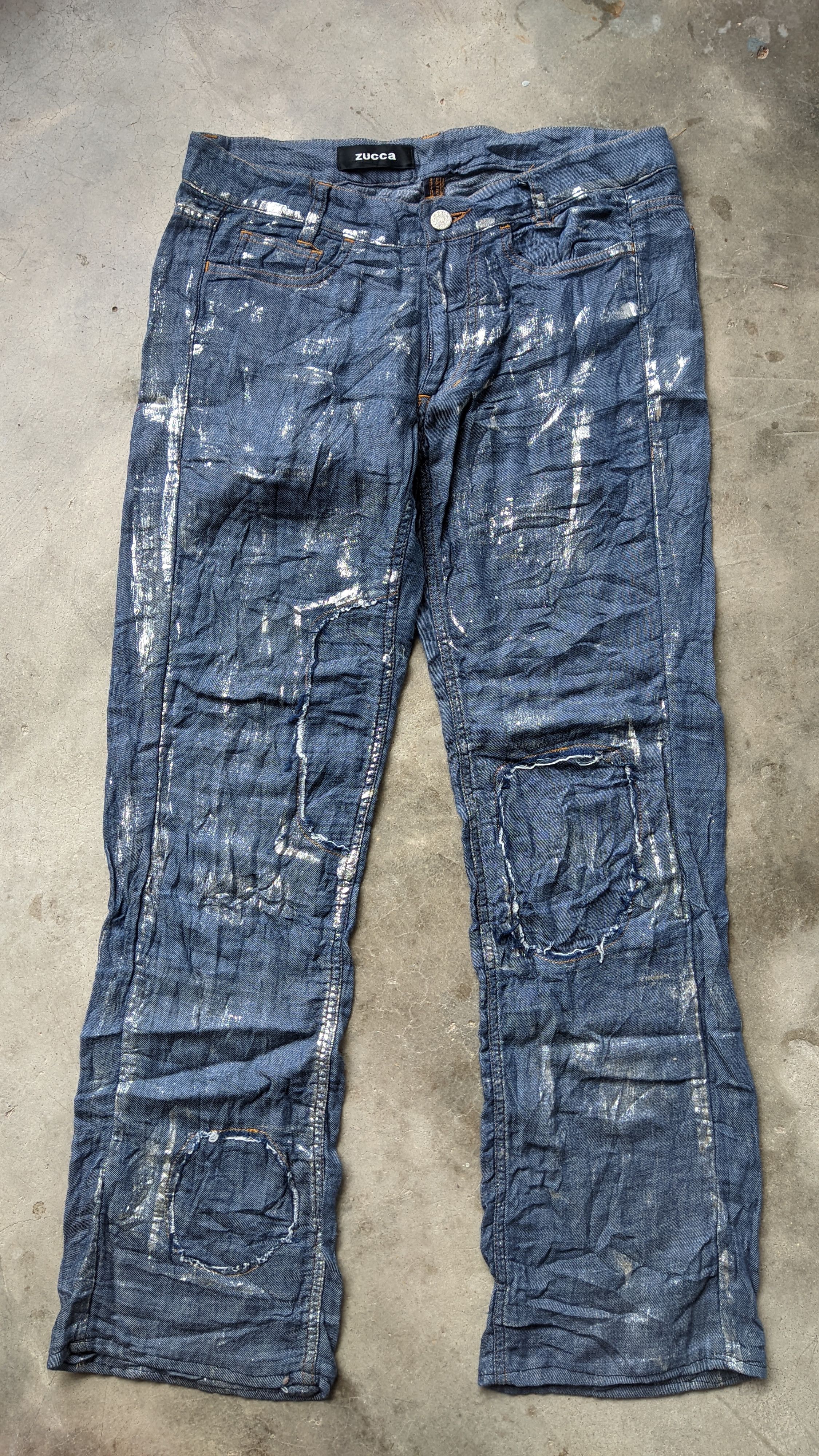 Designer × Zucca Zucca Soft Jeans Trashed Design Size US 30 / EU 46 - 1 Thumbnail