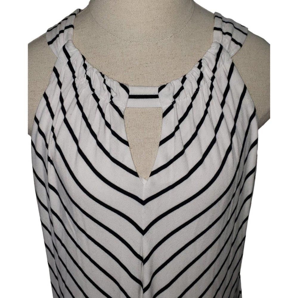 Chicos CT503 Chico's Sleeveless Black & White Maxi Dress 16/18 Size XXL / US 16-18 / IT 52-54 - 5 Thumbnail