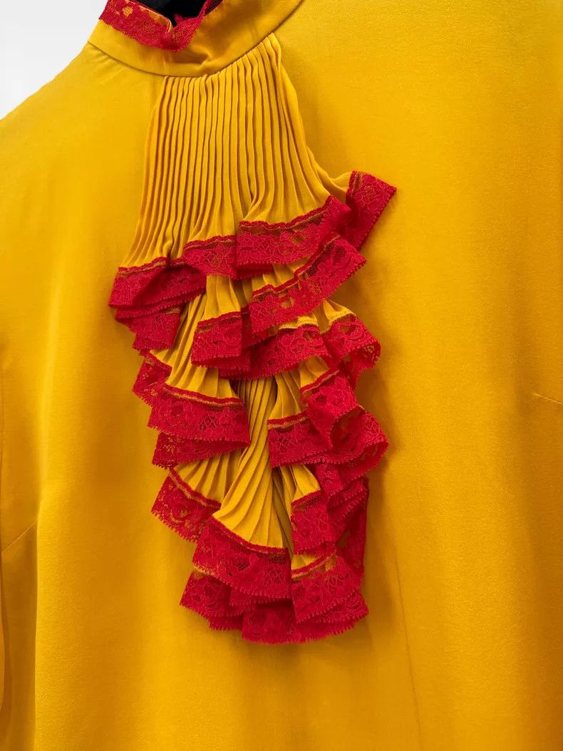Gucci Gucci Yellow and red silk shirt Size XS / US 0-2 / IT 36-38 - 2 Thumbnail