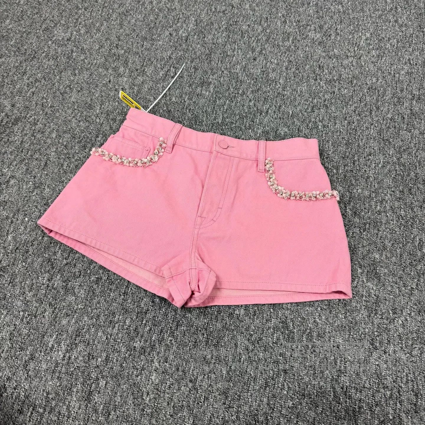 Gucci Guicci Pink water diamond floral-edged pocket; denim short Size 25" / US 0 / IT 36 - 3 Thumbnail