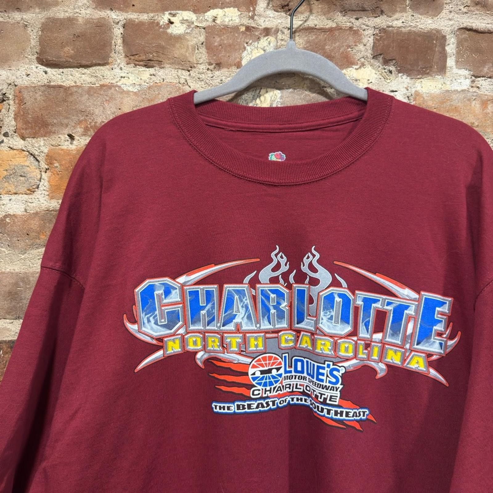 Fruit Of The Loom 2007 CHARLOTTE NORTH CAROLINA SPEEDWAY T-SHIRT Size US XXL / EU 58 / 5 - 3 Thumbnail