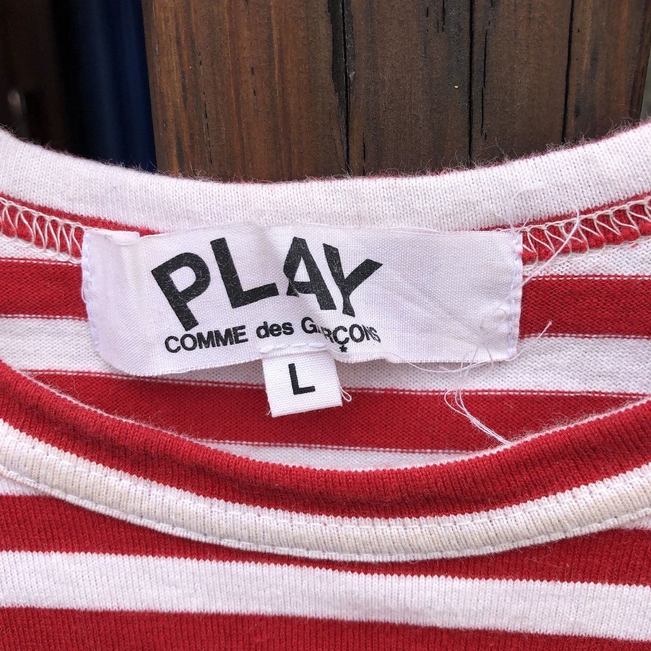 Comme des Garcons PLAY Play Comme des Garcons long sleeve stripe tshirt Size L / US 10 / IT 46 - 4 Thumbnail