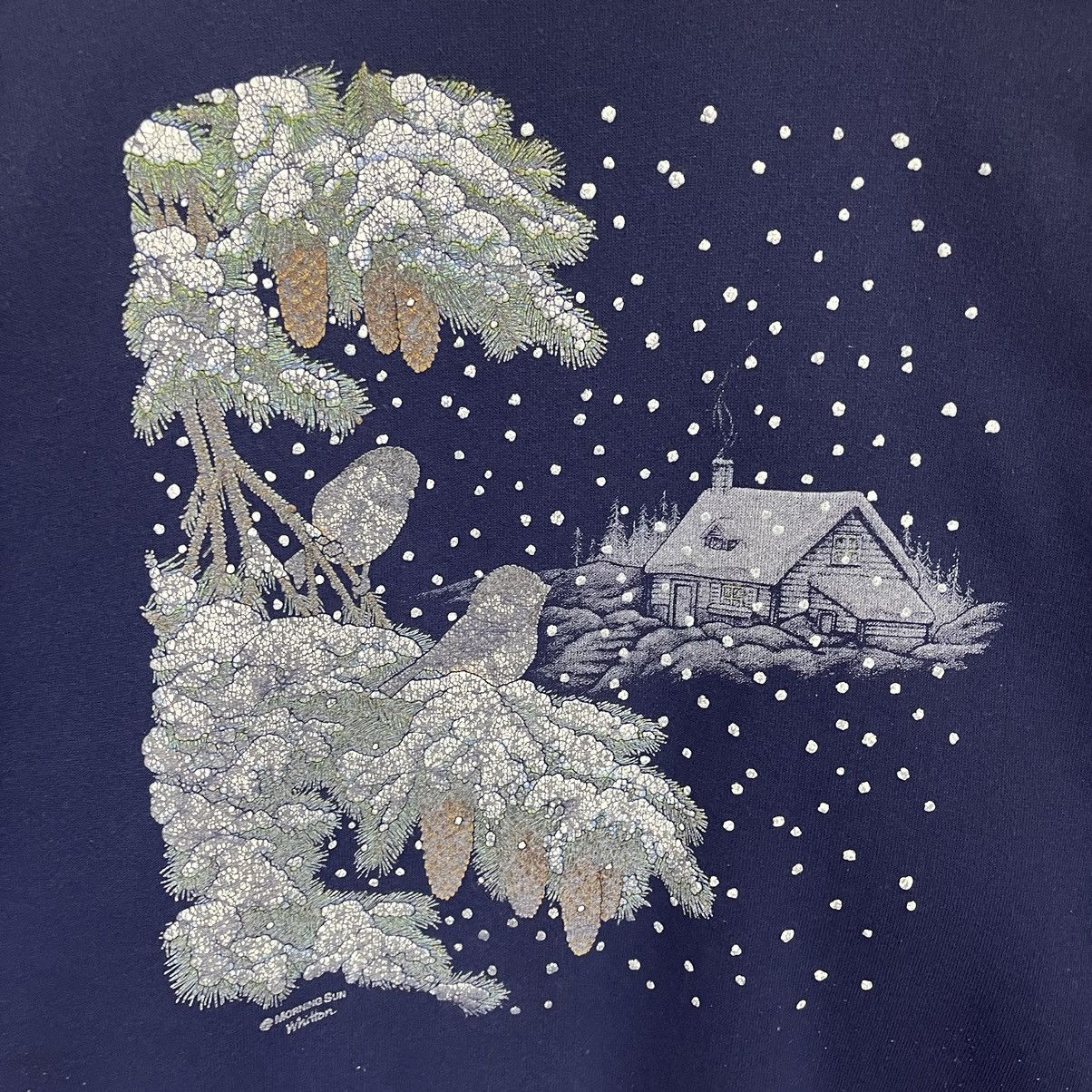 Japanese Brand × Vintage Vintage Morning Sun Bird Graphics Crewneck Sweatshirt Size US L / EU 52-54 / 3 - 5 Thumbnail