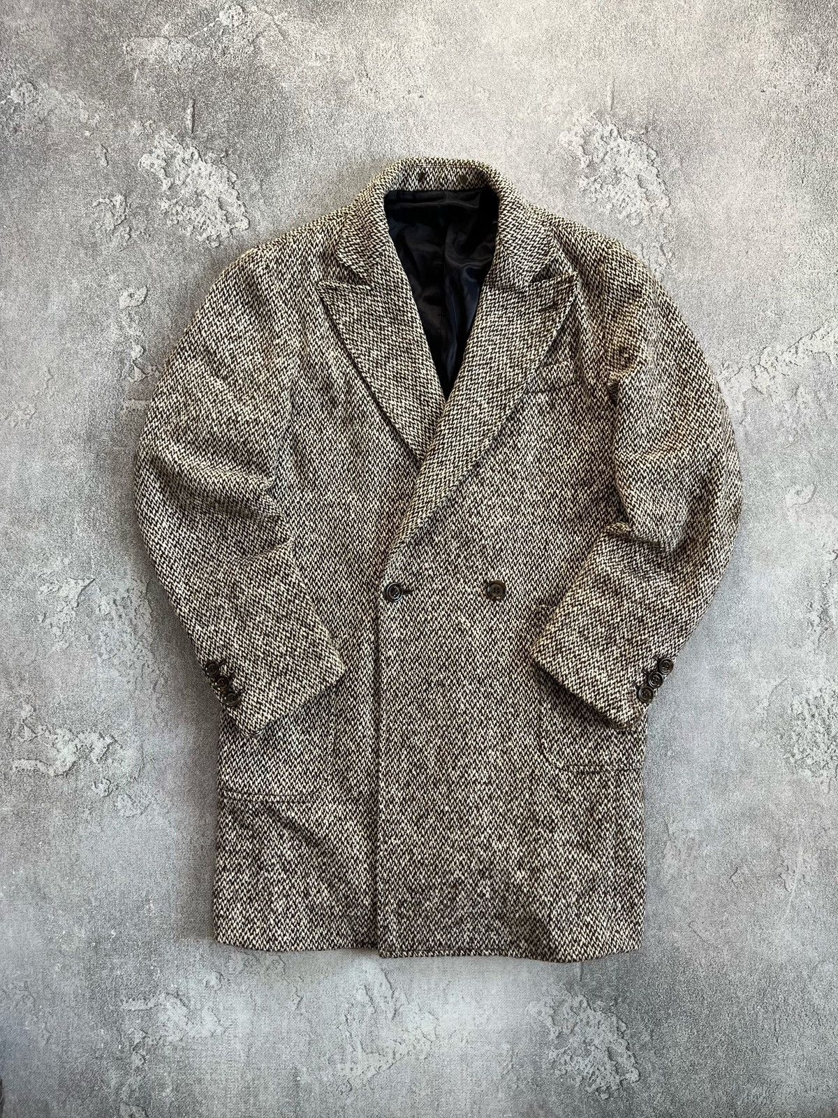 Eleventy Eleventy Men’s Double Breasted Wool Tweed Coat Italy Size 46 Size US M / EU 48-50 / 2 - 1 Thumbnail