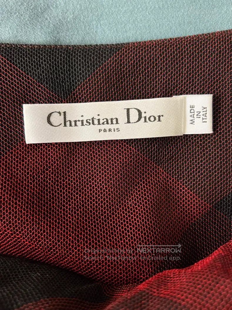 Dior Dior Red and black plaid gauze skirt Size 42" / US 20 - 5 Thumbnail