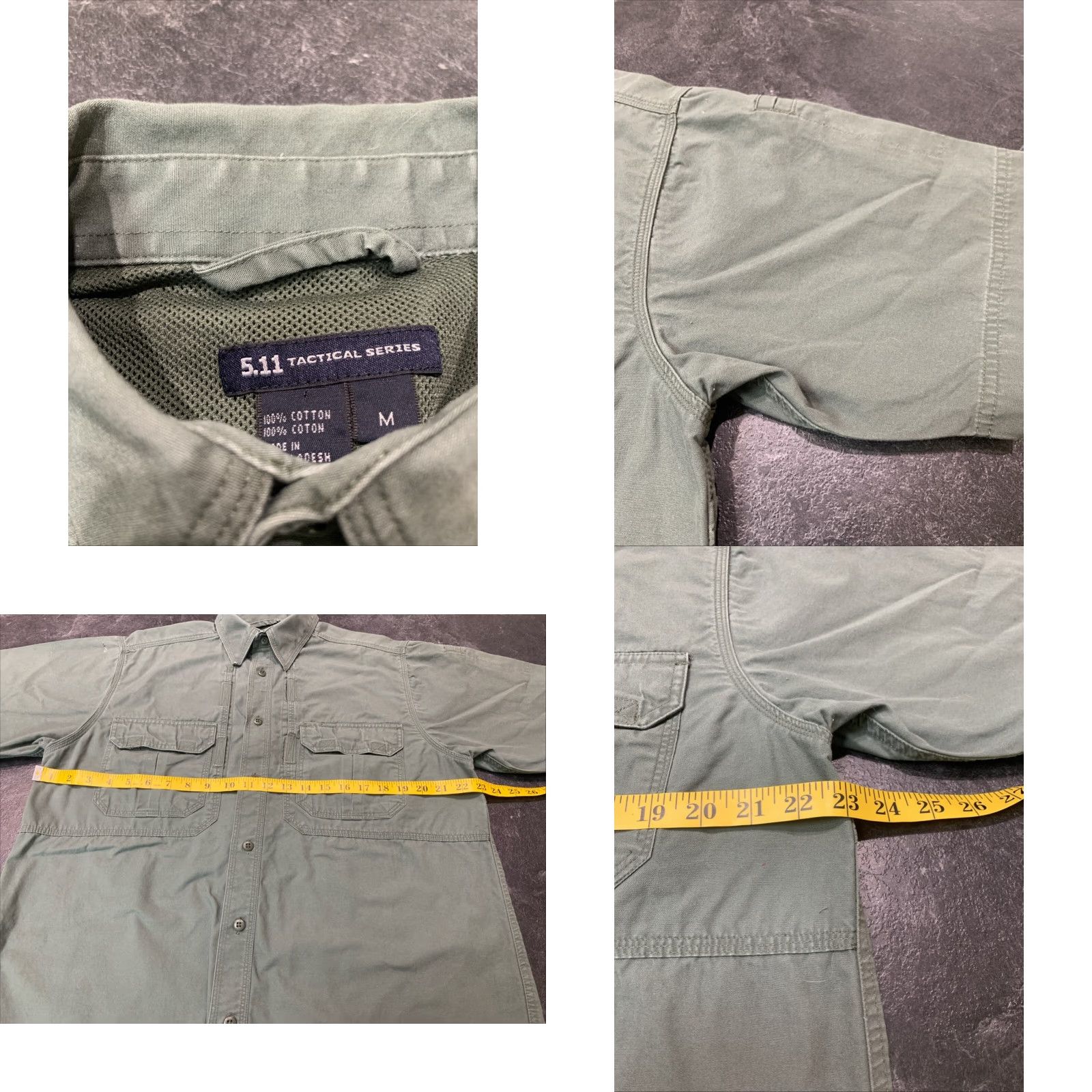Vintage 5.11 Tactical Button-Up Shirt Short Sleeve Adult Medium Army Green Mens Size US M / EU 48-50 / 2 - 8 Thumbnail