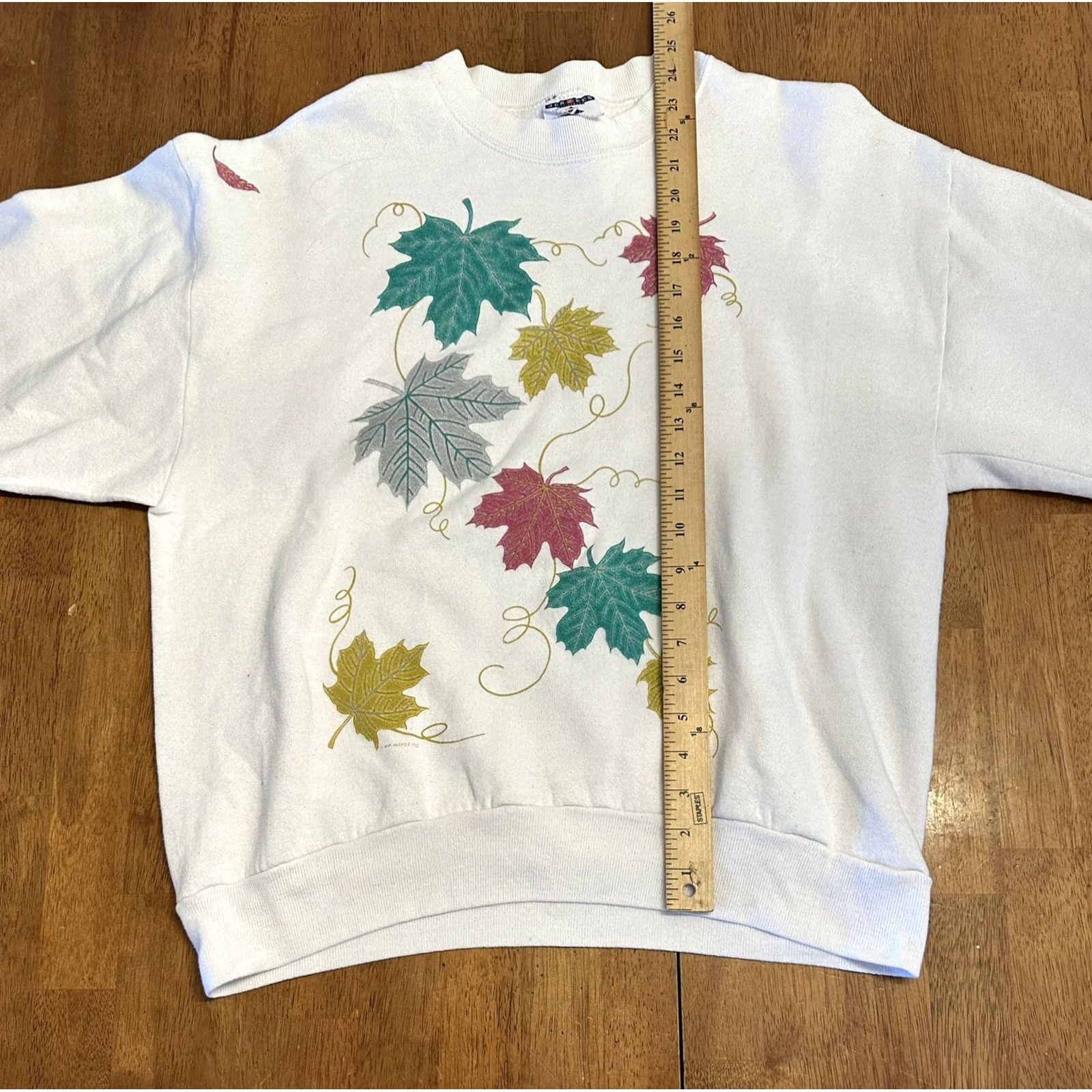 Jerzees VINTAGE Jerzees Sweatshirt Crew Neck Long Sleeve Fall Leaves Large Womens Size L / US 10 / IT 46 - 6 Thumbnail