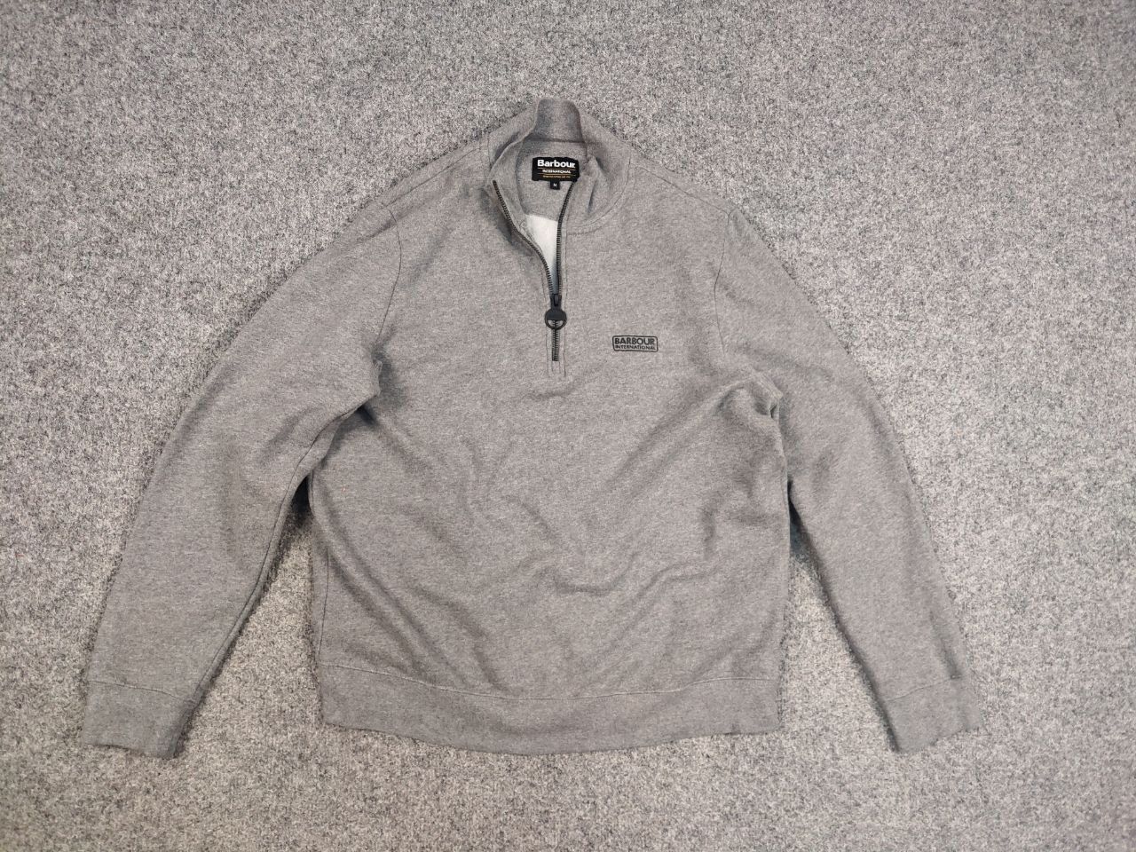 Barbour Barbour International Gray Logo Pullover 1/4 zip Sweatshirt Size US M / EU 48-50 / 2 - 7 Thumbnail