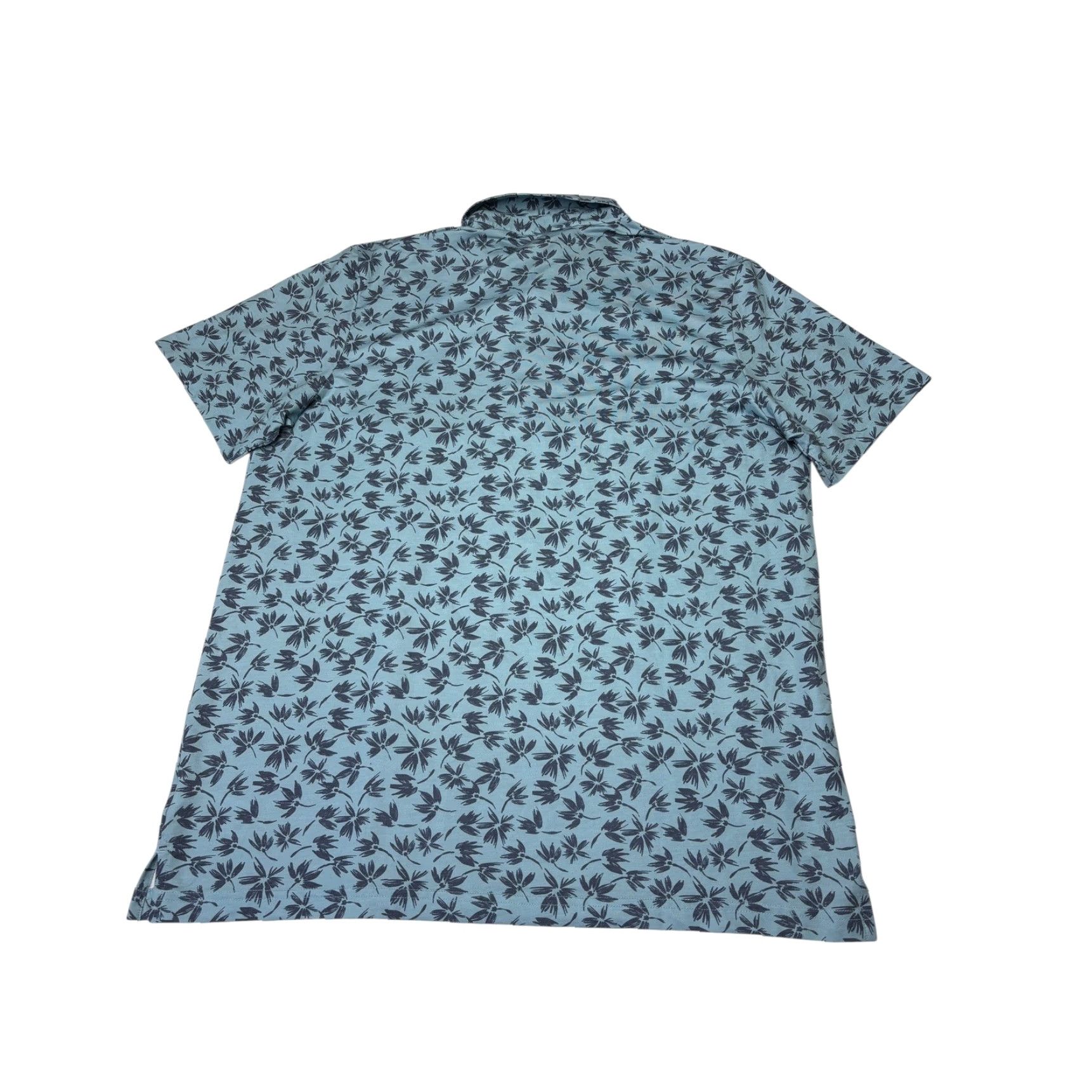TravisMathew TravisMathew Polo Shirt Blue Floral Palm Leaf 2XL Short Sleeve Golf Shirt Mens Punchy Polo Shirt Outfits Size US XXL / EU 58 / 5 - 6 Thumbnail