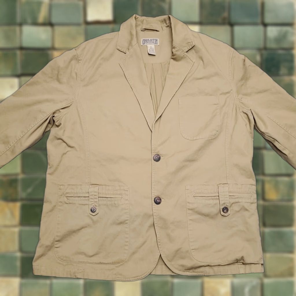 Vintage Duluth Trading Jacket Mens XL Brown Twill Overcoat Coat Outdoor Travel Ulith Presentation Safari? Size US XL / EU 56 / 4 - 1 Thumbnail