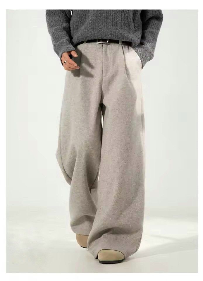 Other Casual Warm Loose Basic Beige Textured Pants Size US 32 / EU 48 - 2 Thumbnail
