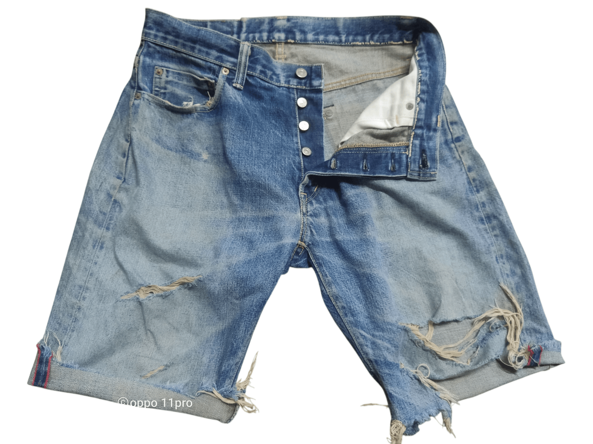 Blue Blue Japan × Japanese Brand 90s HR Market Denim Selvedge Short PAnts Size US 34 / EU 50 - 9 Thumbnail