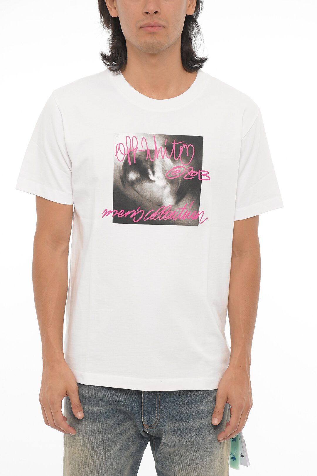Off-White og1mm0824 Cotton Tornato Crew-neck T-Shirt in White Size US S / EU 44-46 / 1 - 1 Thumbnail