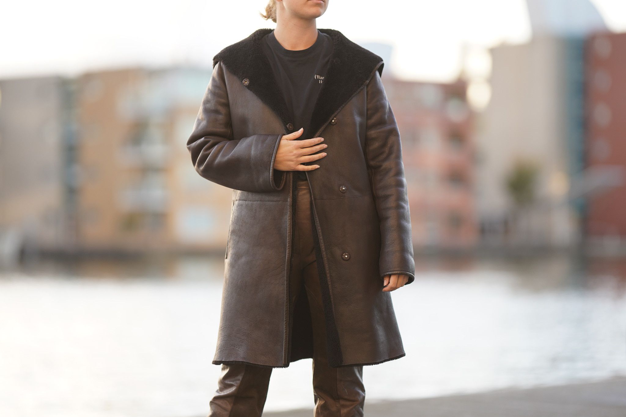 Yves Salomon Yves Salomon Brown Shearling Hooded Coat – Women’s Size 36 Size XS / US 0-2 / IT 36-38 - 1 Thumbnail