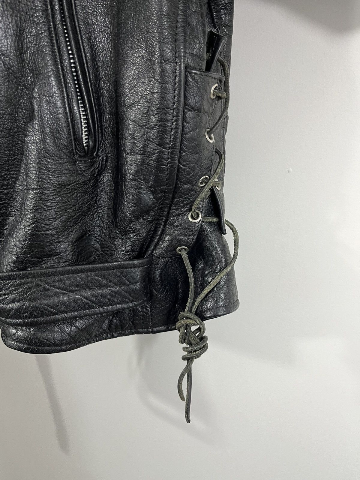 Vintage Oversized Leather 80s Perfecto Moto Biker Jacket Size US XL / EU 56 / 4 - 7 Thumbnail