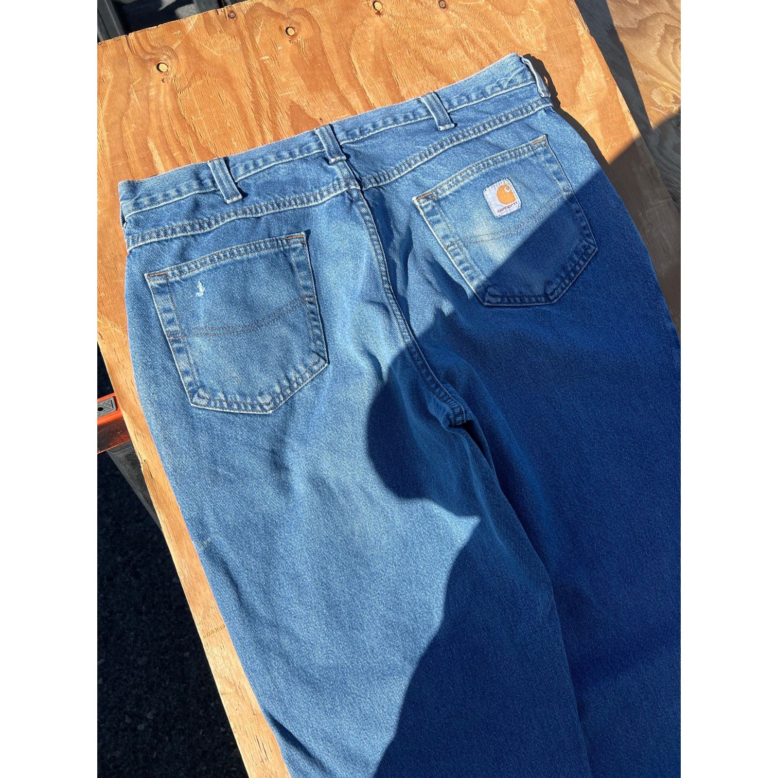 Carhartt Carhartt Jeans Mens 36x32 Blue Denim Work Pants relaxed Size US 34 / EU 50 - 12 Thumbnail