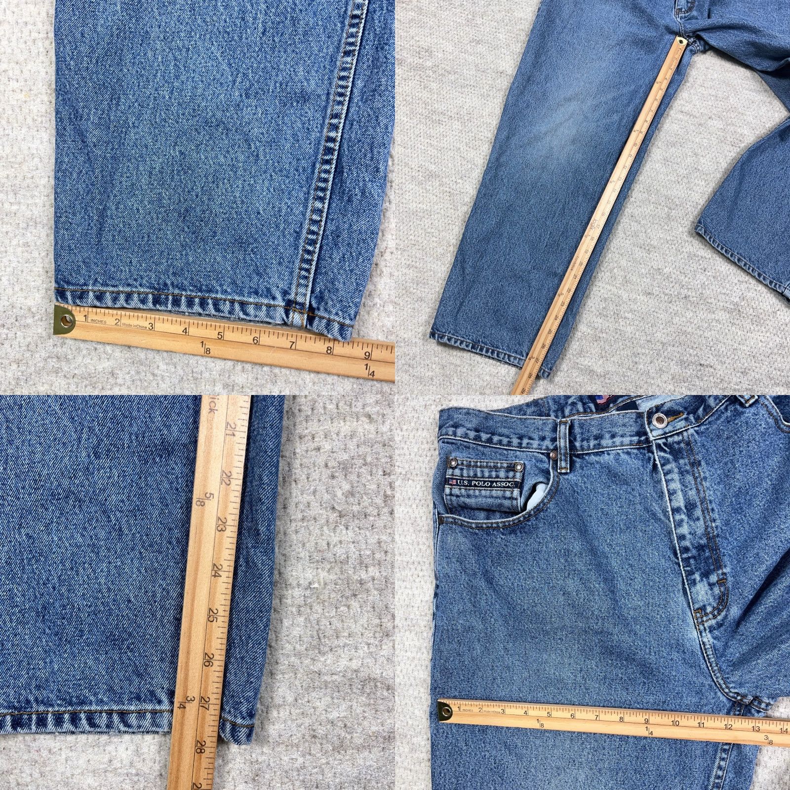 Vintage VINTAGE US Polo Assn Jeans Men 38x30 Relaxed Fit Straight Baggy 90s Y2K Flag Size US M / EU 48-50 / 2 - 8 Thumbnail