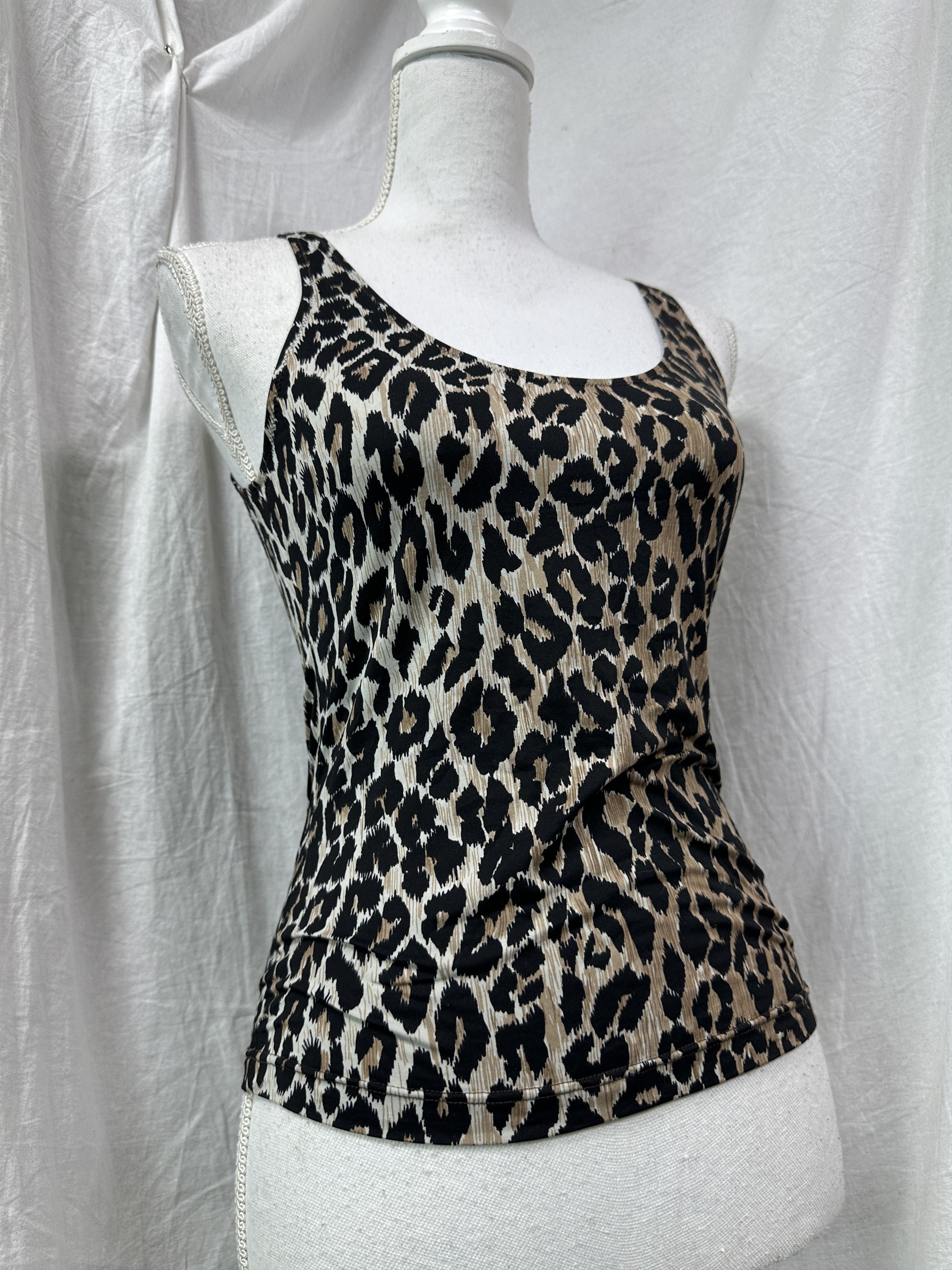 Dolce & Gabbana Vintage Old Money Preppy Dolce & Gabbana Cheetah Tanktop Y2K Size S / US 4 / IT 40 - 1 Thumbnail