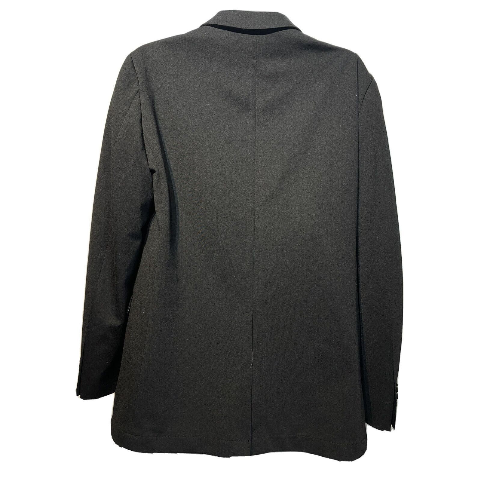 Savile Row Savile Row Fairfax Mens 42L Brit Skinny Black Blazer Jacket Size 42L - 3 Thumbnail