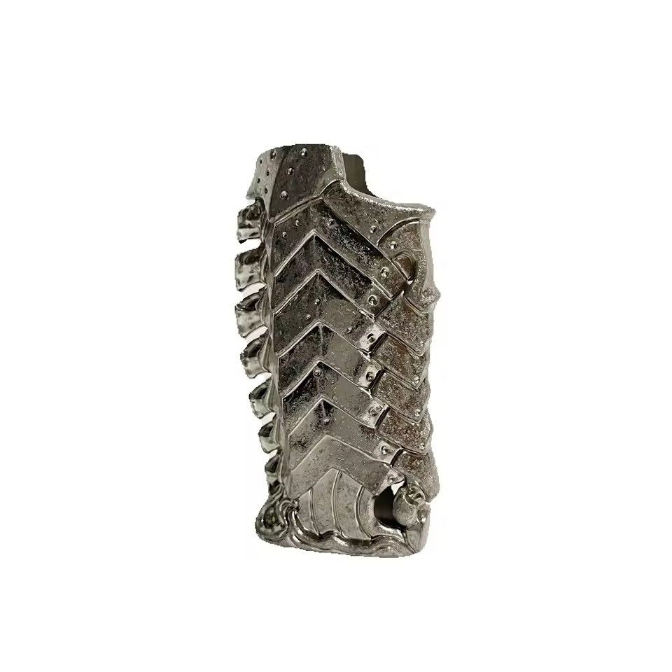 Other Skull Gothic Metal Silver Color Holder Case Lighter Size ONE SIZE - 3 Thumbnail