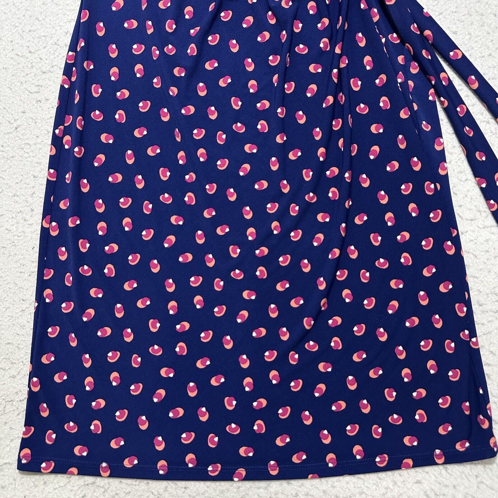 Other Leota Medium Madison Faux Wrap Dress Navy Blue Pink Stretch Size M / US 6-8 / IT 42-44 - 7 Thumbnail