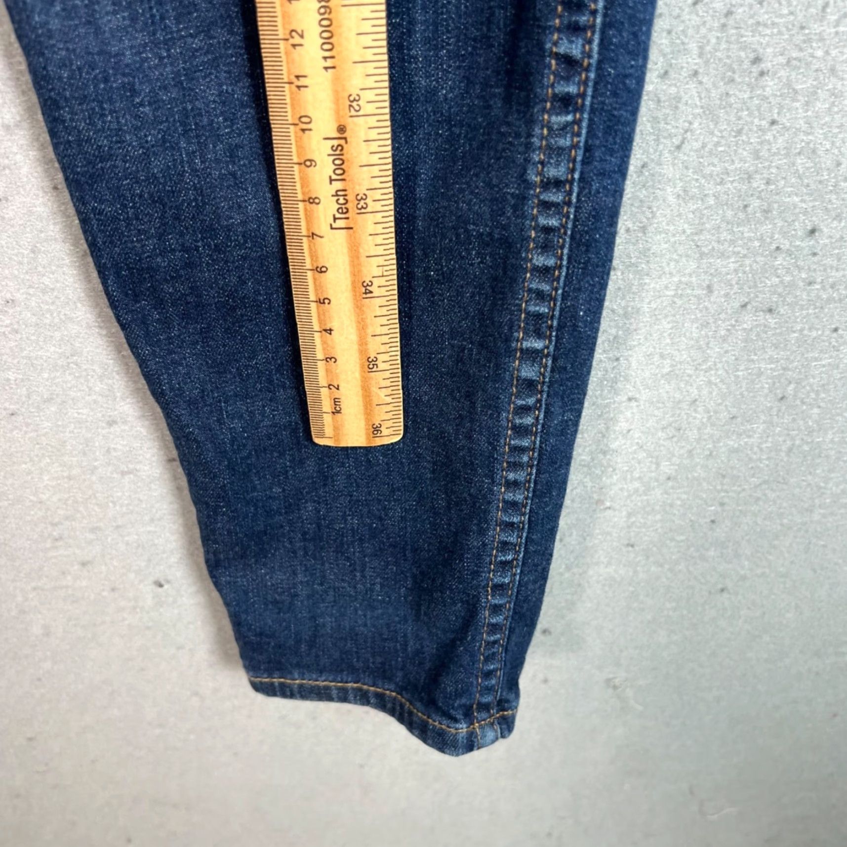 Madewell Madewell Jeans 5-Pocket High Skinny Denim Adult Womens 27 Tall 10" Rise Medium Wash Stretch Blue Size 27" / US 4 / IT 40 - 7 Thumbnail
