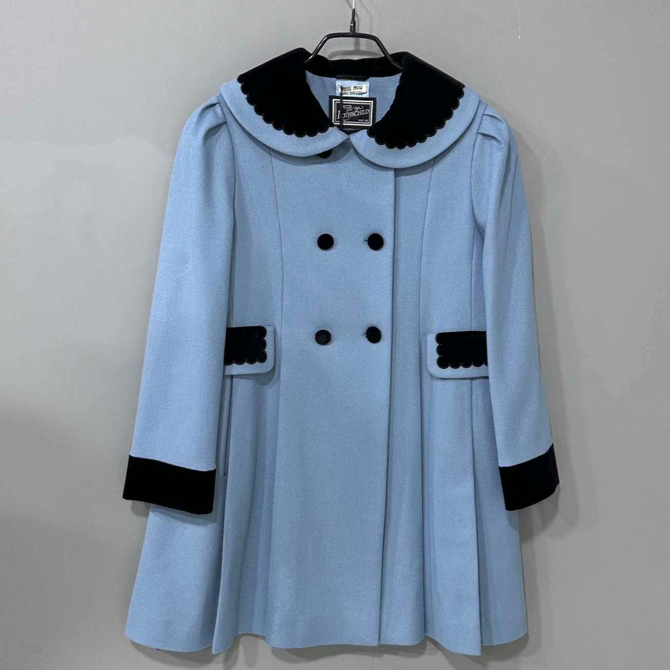 Miu Miu Miu Miu Wool Blue Coat S Women Size S / US 4 / IT 40 - 1 Thumbnail