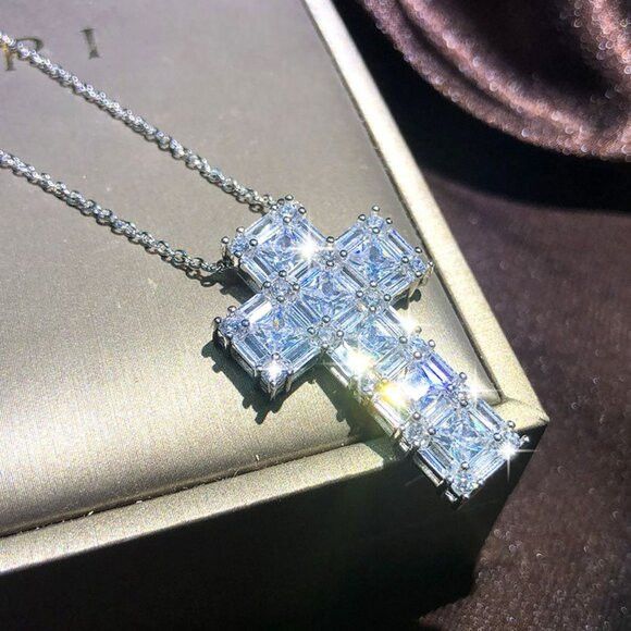 Other Unisex 925 Sterling Silver Plated Luxury Cross (4) Size ONE SIZE - 1 Thumbnail