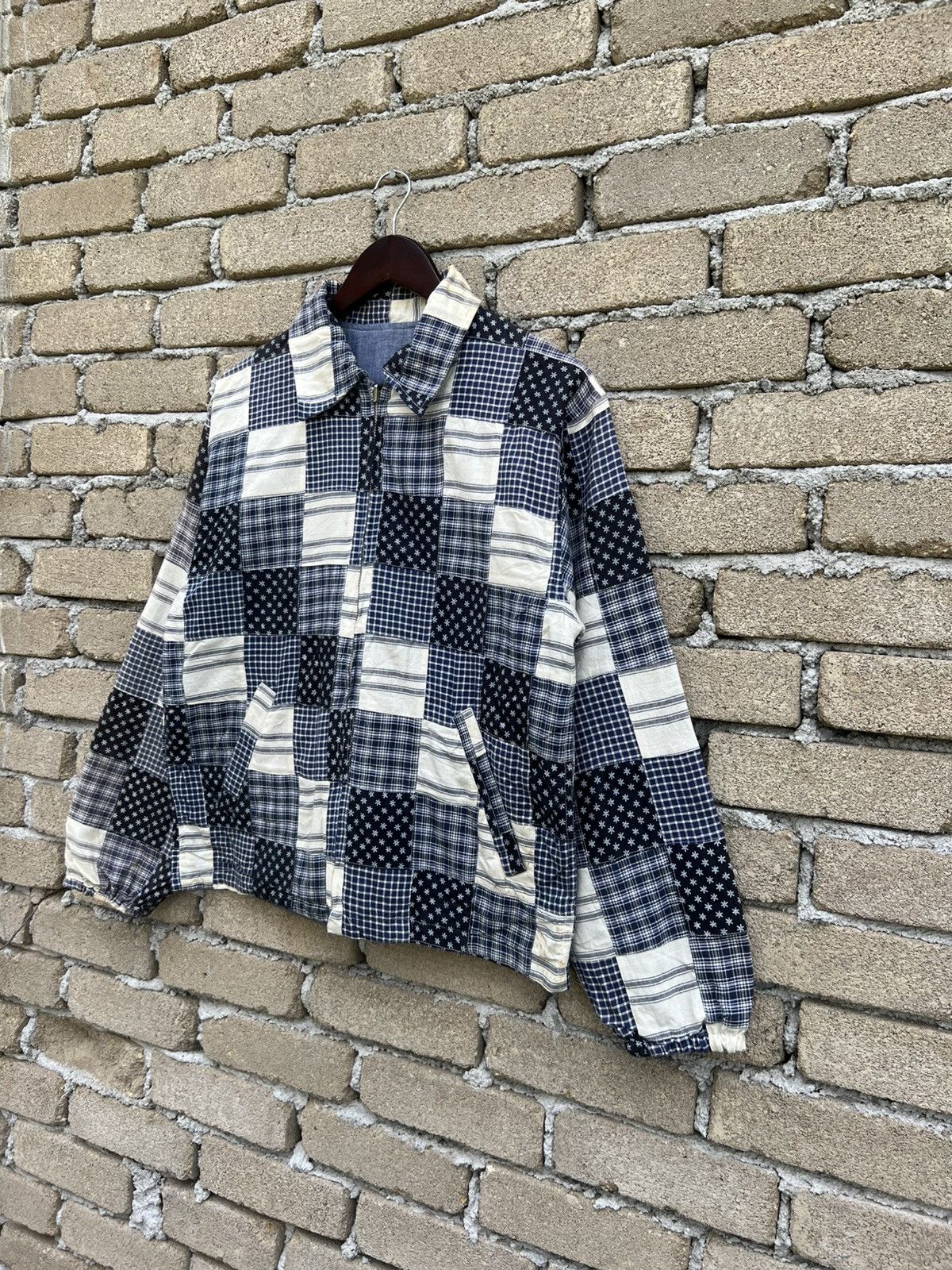 Japanese Brand Real Thing Patchwork Zipper Jacket Reversible Size US M / EU 48-50 / 2 - 4 Thumbnail