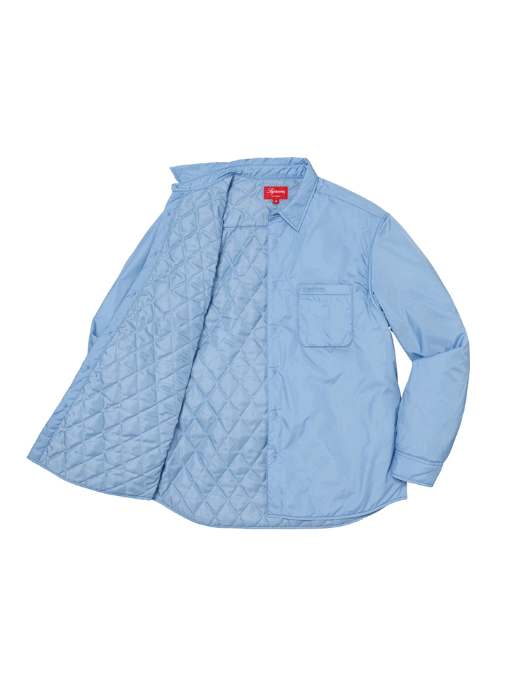 Supreme Unworn* Supreme Nylon Filled Shirt Size M Slate Blue Size US M / EU 48-50 / 2 - 2 Thumbnail