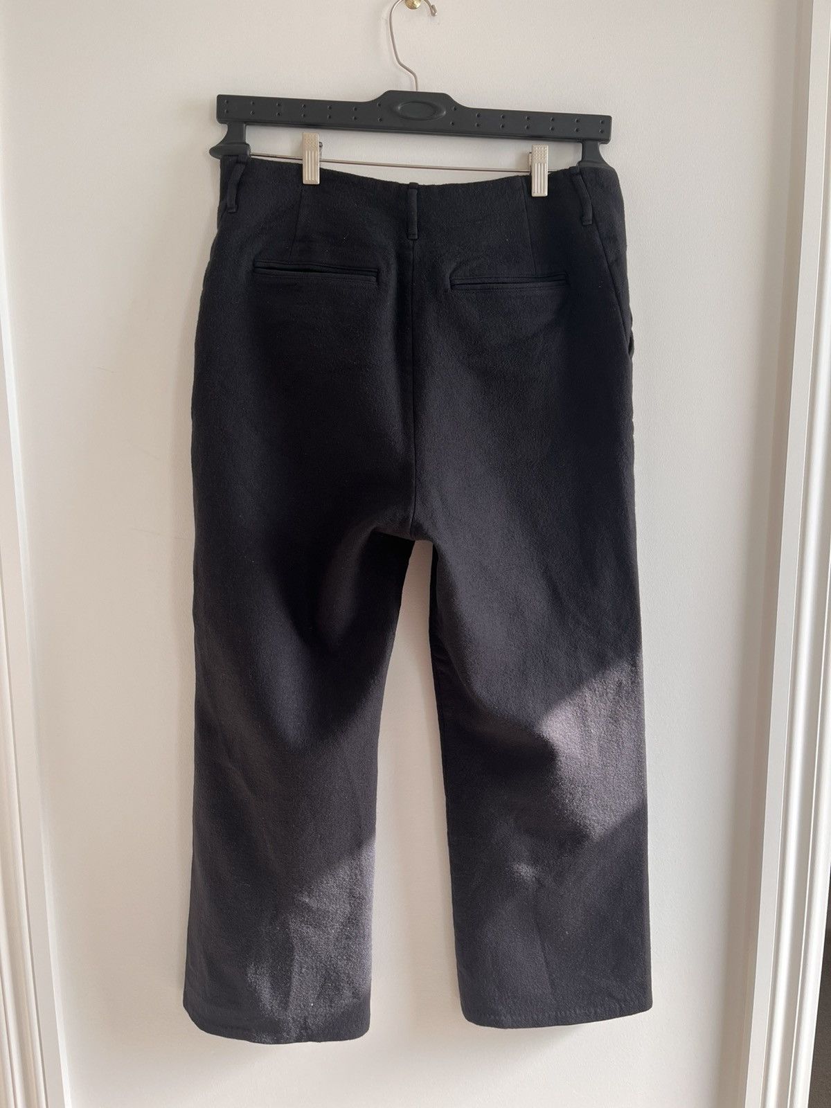 Auralee Auralee Ink Black Light Melton Wide Slacks Size US 30 / EU 46 - 2 Thumbnail