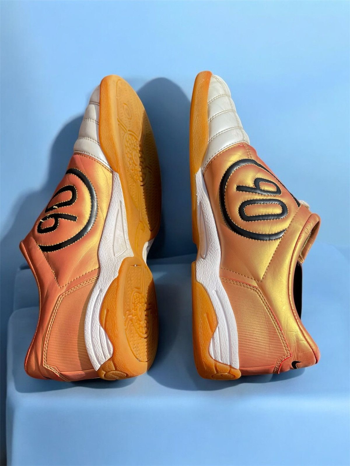 Vintage Nike Total 90 III IC Indoor Shoes Gold 9.5US Air zoom Size US 9.5 / EU 42-43 - 2 Thumbnail
