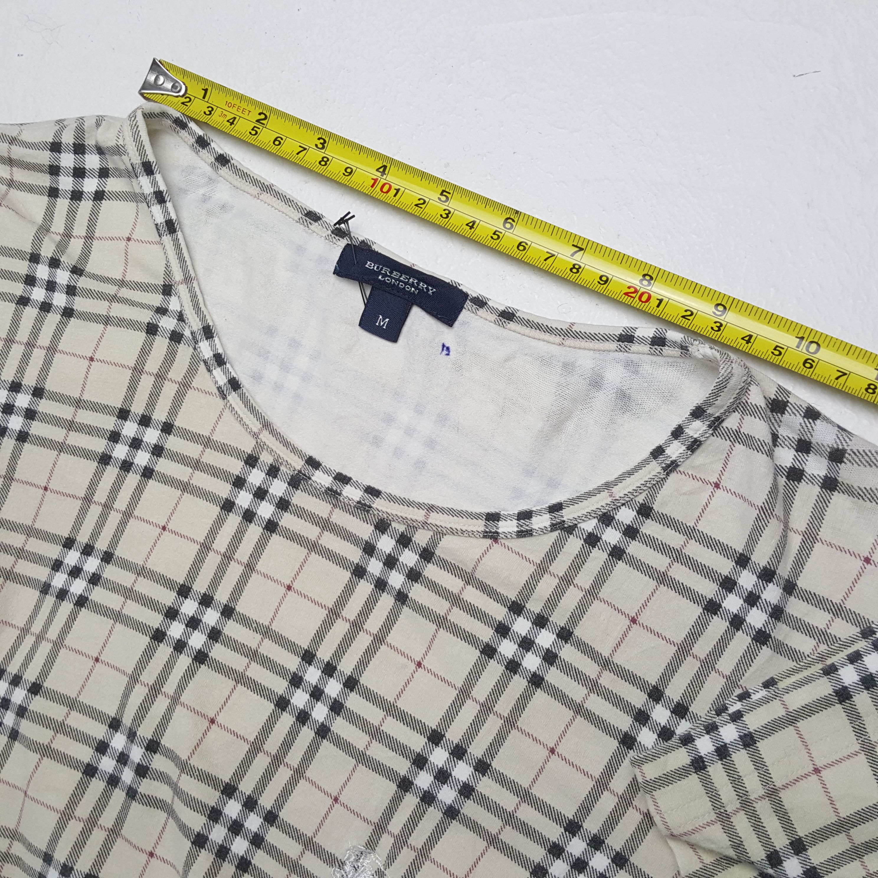 Burberry × Vintage BURBERRY LONDON Luxury Brand Nova Check Design Tshirt Size S / US 4 / IT 40 - 7 Thumbnail
