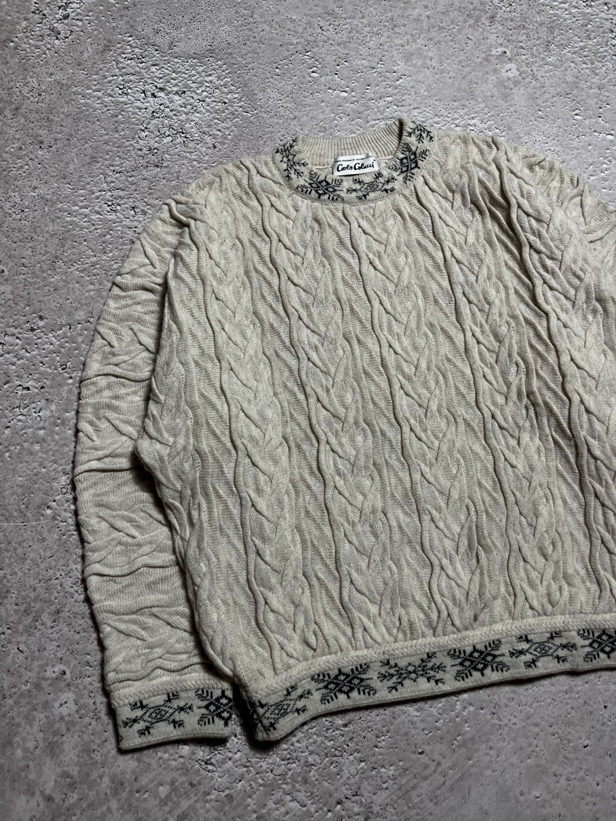 Carlo Colucci × Vintage Vintage Carlo Colucci Sweater Coogi Style Italy Striped Size US L / EU 52-54 / 3 - 3 Thumbnail
