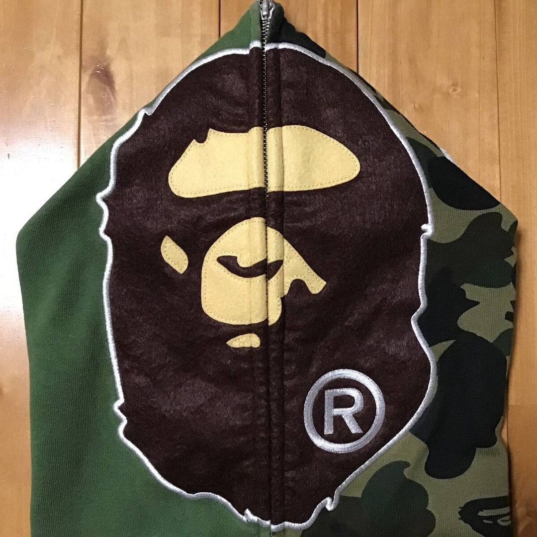 Bape BAPE Ape head full zip hoodie green x 1st camo a bathing ape Size US XL / EU 56 / 4 - 4 Thumbnail