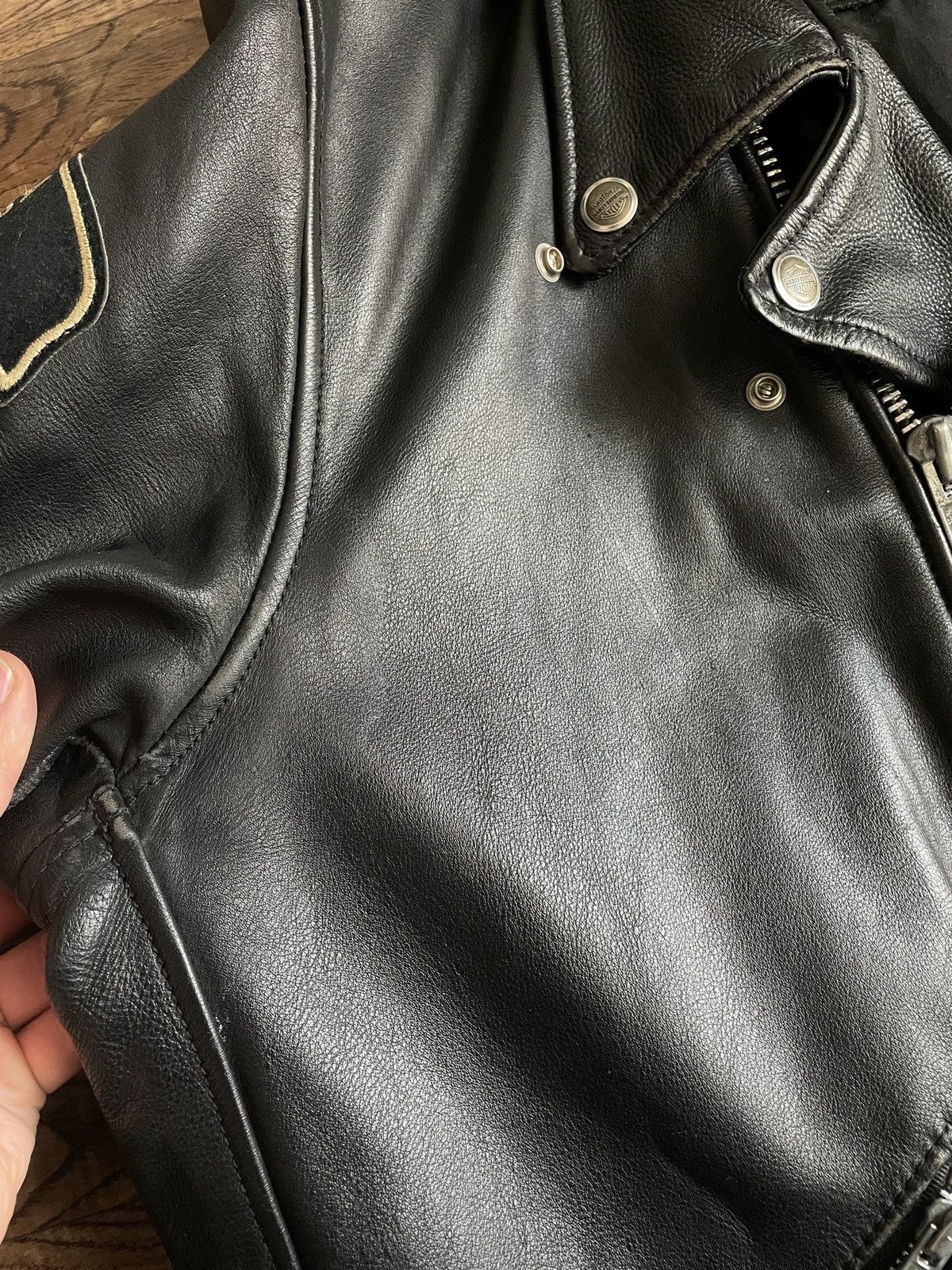 Harley Davidson × Vintage CRAZY HARLEY DAVIDSON LEATHER JACKET Size US XL / EU 56 / 4 - 7 Thumbnail