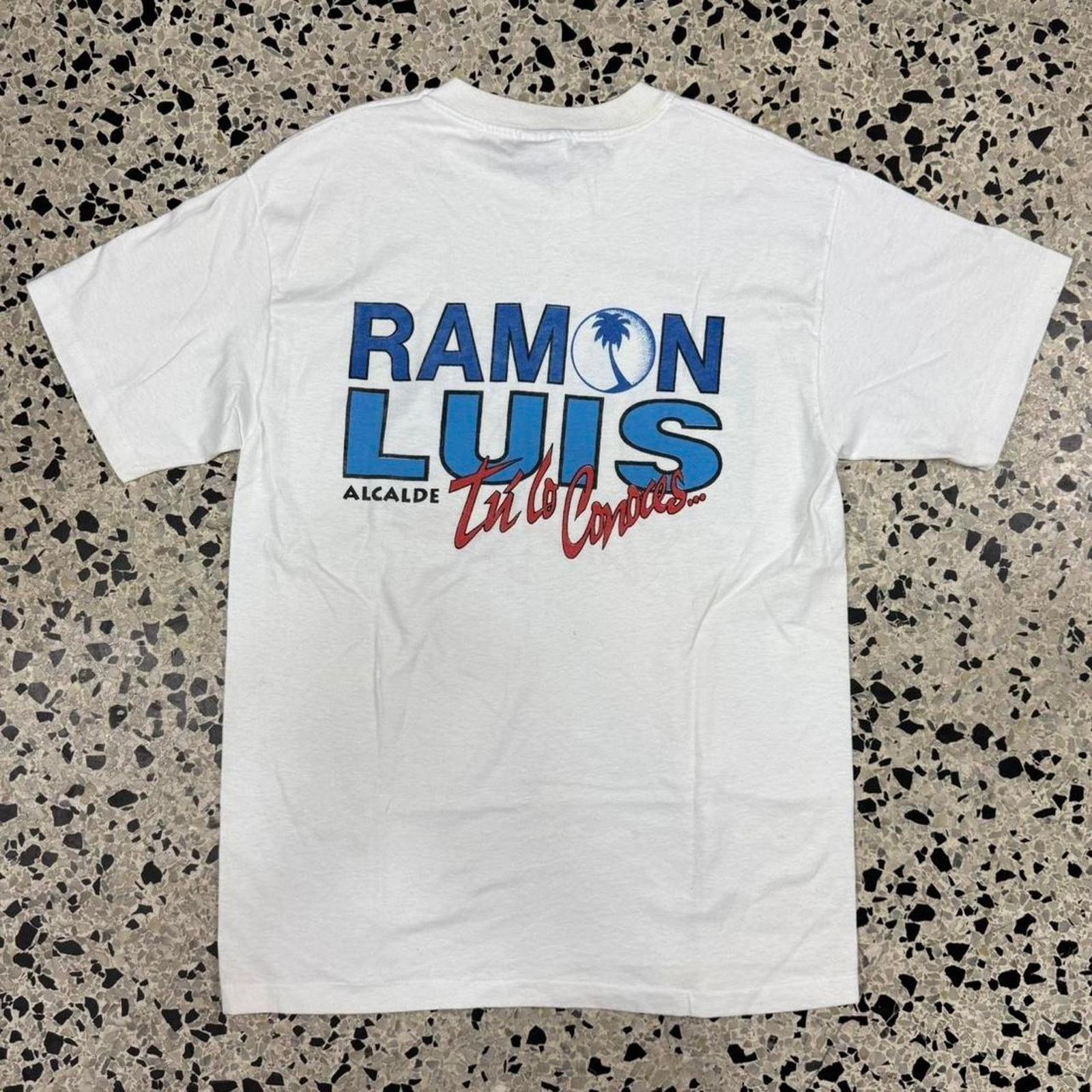 Hanes × Vintage VINTAGE 90S SINGLE STITCH RAMON LUIS ALCALDE PROMO TEE: Size US M / EU 48-50 / 2 - 5 Thumbnail