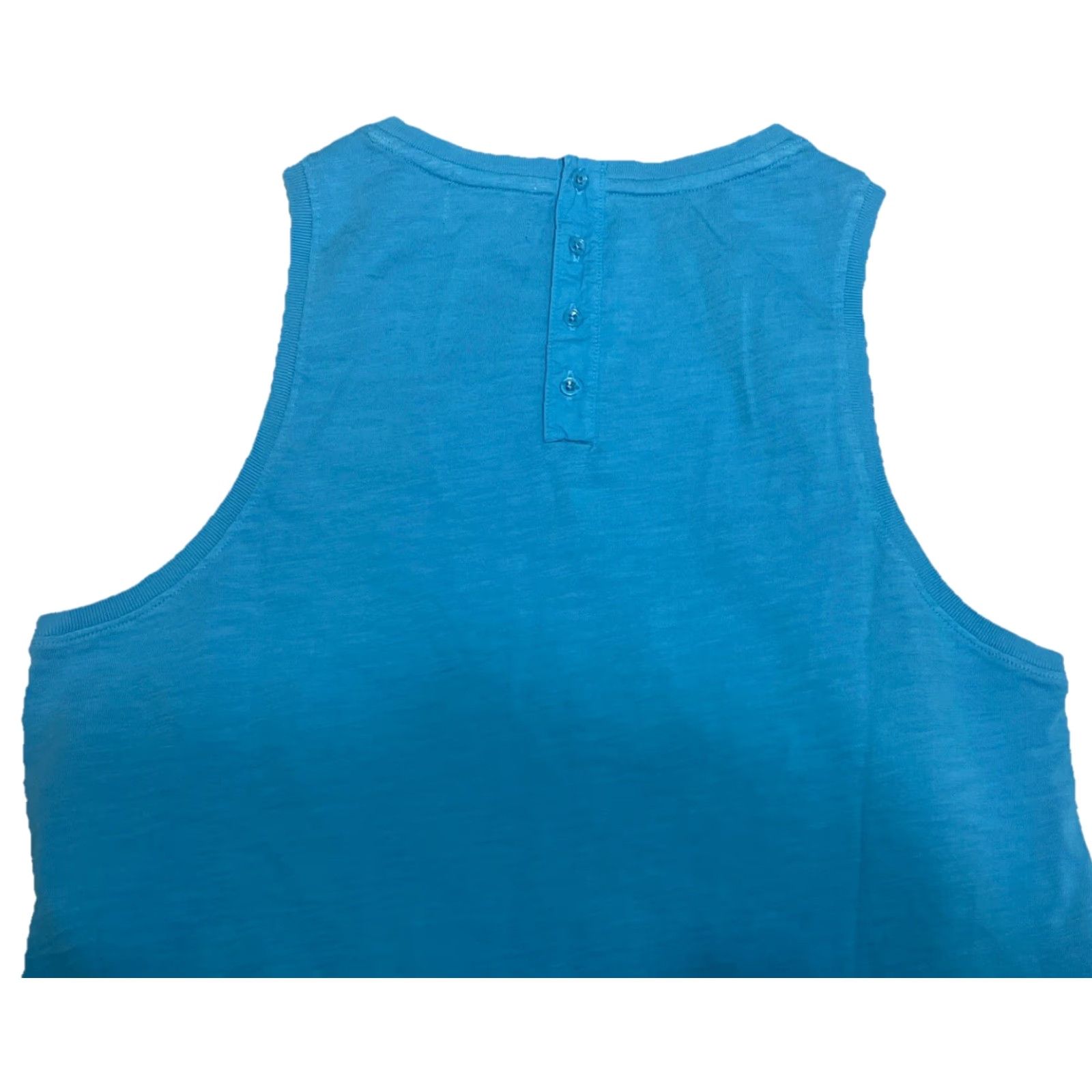 Nation LTD Nation LTD Women's Sleeveless Cotton T-Shirt Dress Blue XL Casual Summer Knee Length Size XL / US 12-14 / IT 48-50 - 5 Thumbnail
