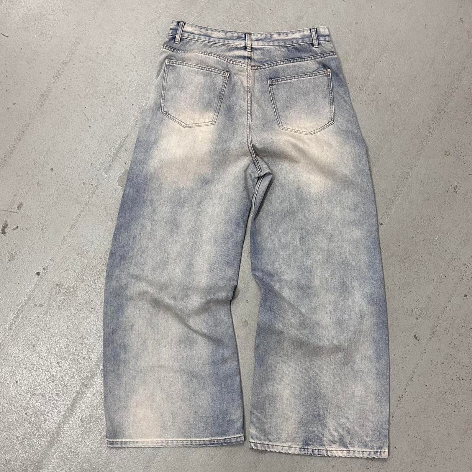 Other BLEACH WASH WIDE LEG BAGGY DENIM WAIST 34 MODELED Size US 34 / EU 50 - 3 Thumbnail